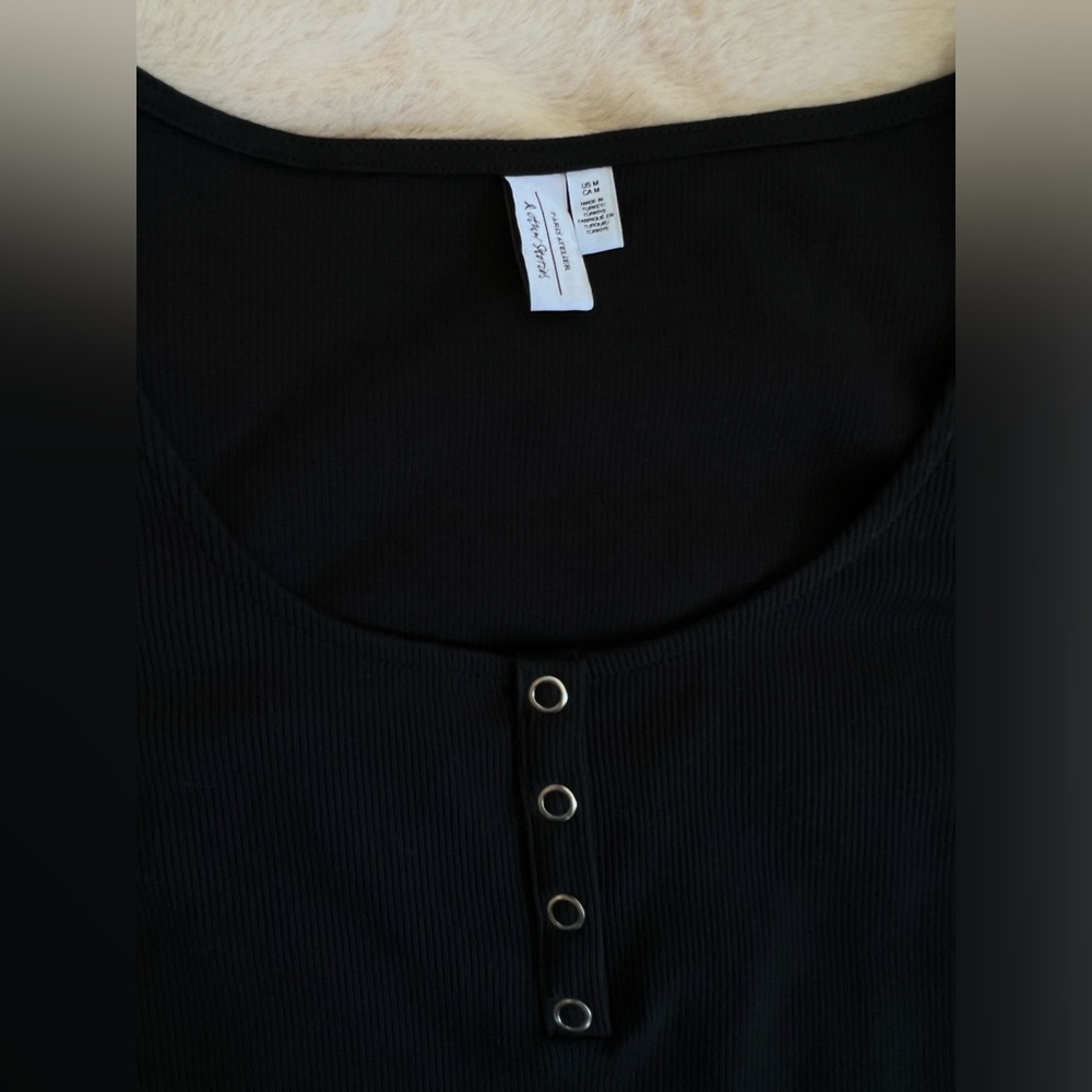 & OTHER STORIES BLACK LONG SLEEVE BODYSUIT M - Picture 2 of 2